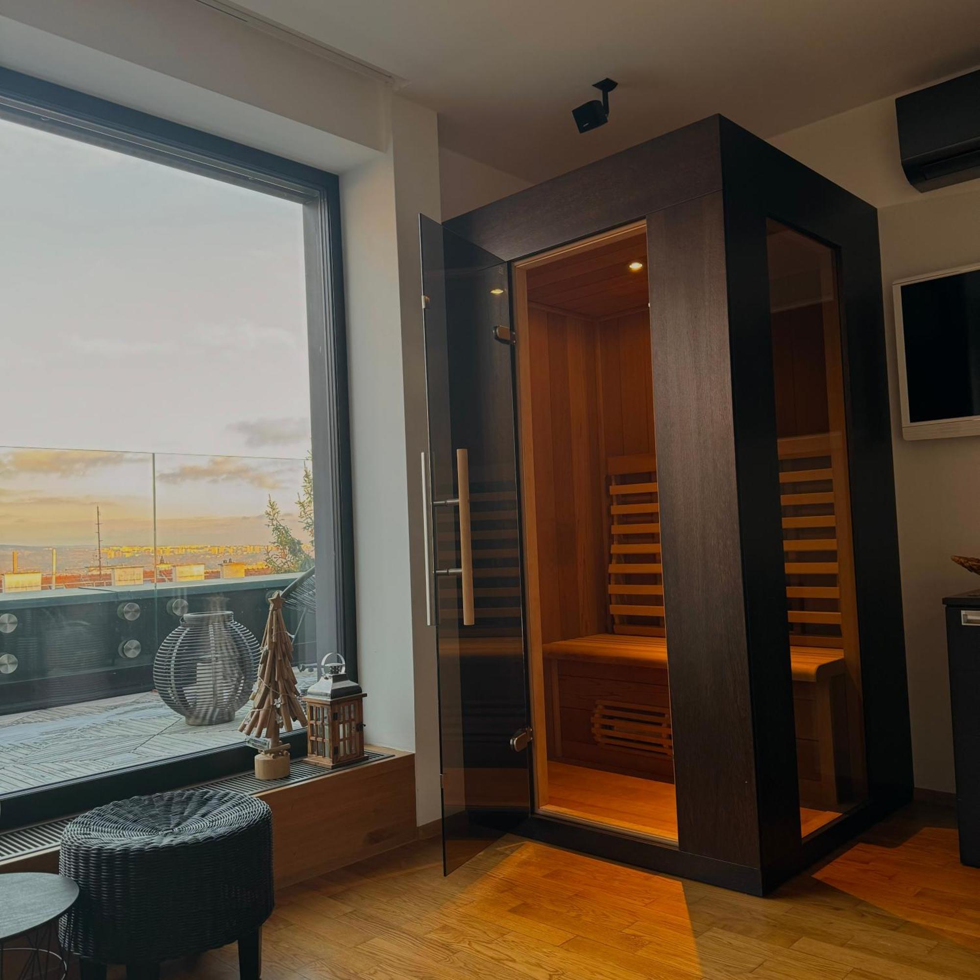 Apartman Se Saunou A Terasou S Vyhledem Na Брно Екстер'єр фото